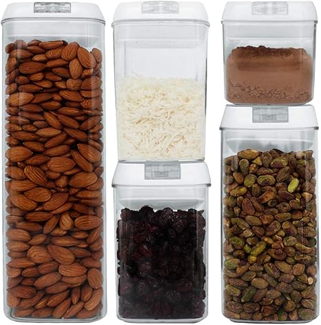 Contenedores Herméticos para Almacenamiento de alimentos – Tapas Cierre