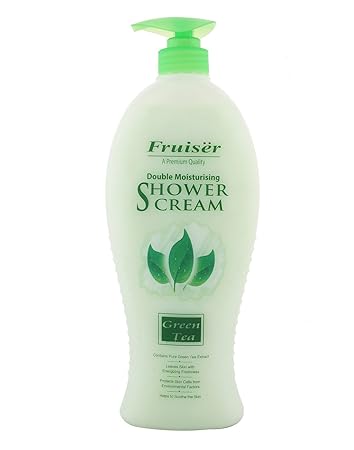 Fruiser Double Moisturising Shower Cream, Green Tea, 1000 ml
