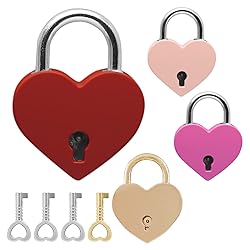 Jiozermi 4 Pcs Padlocks Key Lock with Key, Mini