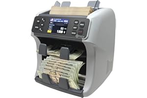 DETECK DETECK DT800 Bank Grade Mixed Denomination Money Counter with Reject Pocket, Multi Currency, Bill Counter 2CIS/UV/IR/MG/MT Counterfeit Detection, Cash Counter Serial Number, Printer Enabled