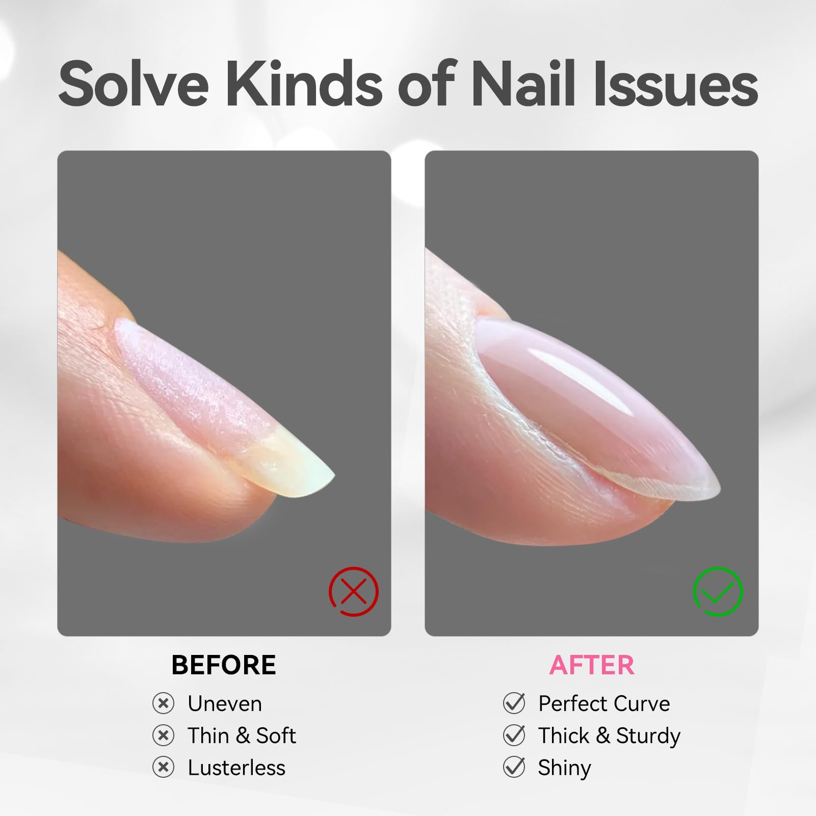 BORN PRETTY Builder Gel for Nails,8-in-1 Clear Builder Nail Gel for Nail Apex and Extension Strengthener,Nail GLue Gel Hard Gel Base Rhinestone Nail Glue Gel in a Bottle 15ml - Image 5