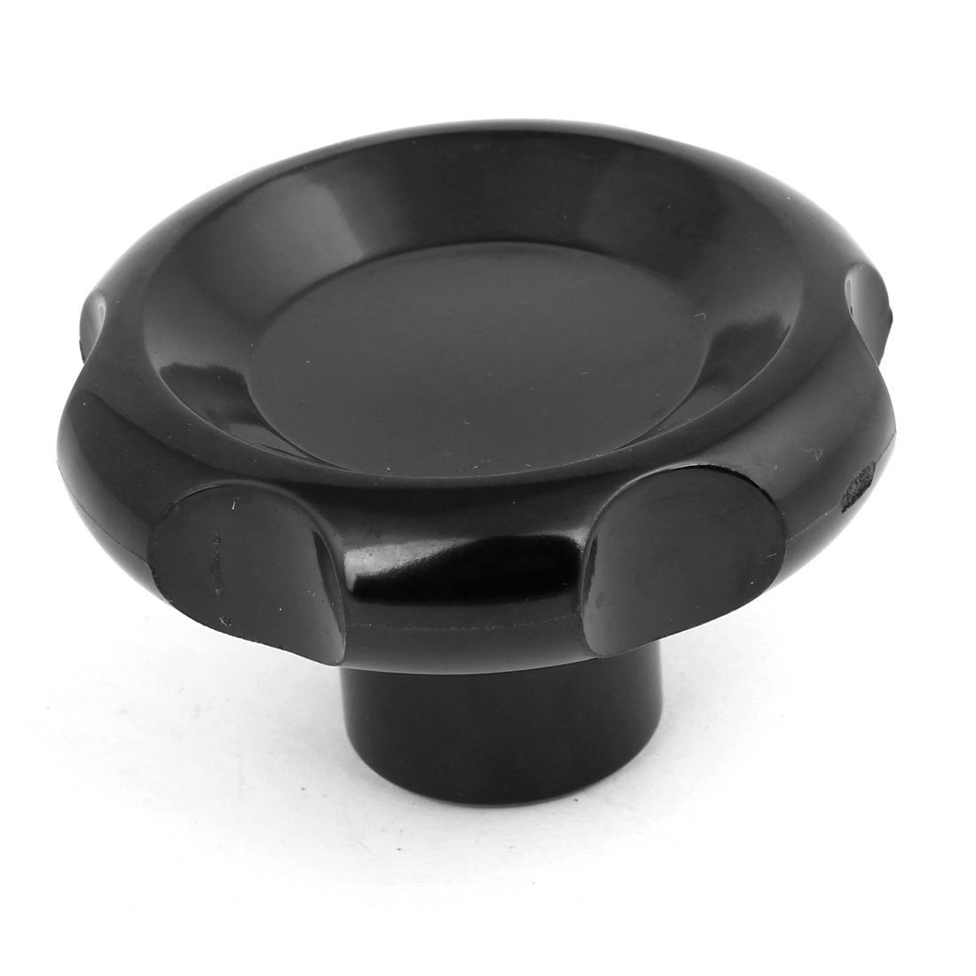 M12 Female Thread Metal Plastic Clamping Knob Grip Black Silver Tone