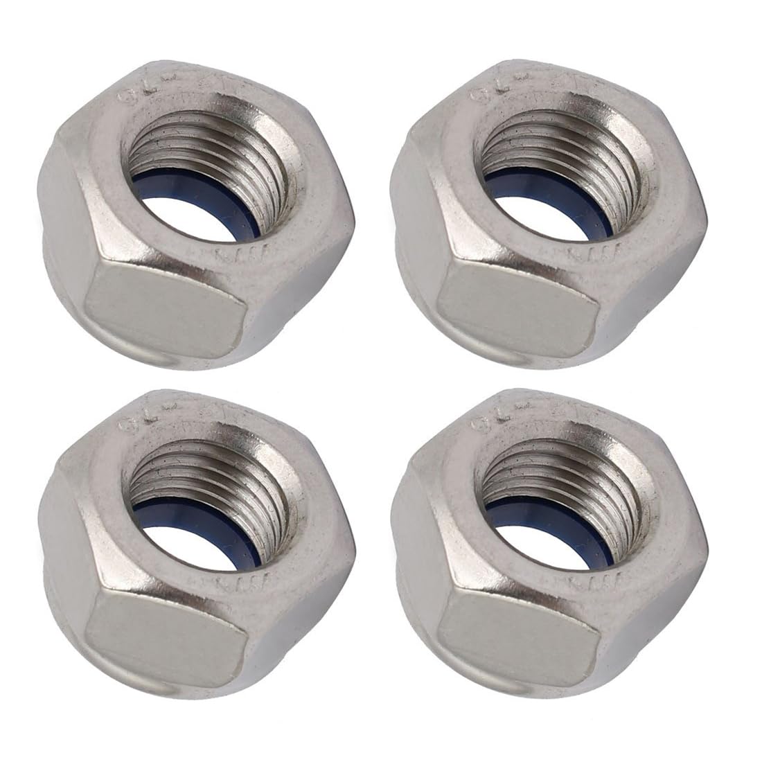 Boxonly Hex Lock Nuts for Door Construction Machinery Shipbuilding 304 Stainless Steel Lock Nuts Anti-Loose Locknuts M14 x 1.5mm 4pcs