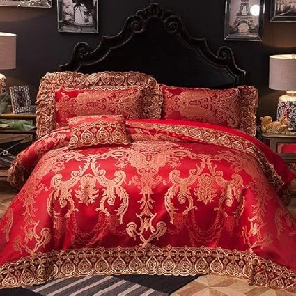 Amazon Com Kmxdjhin Wedding Royal Bedding Sets Queen Satin