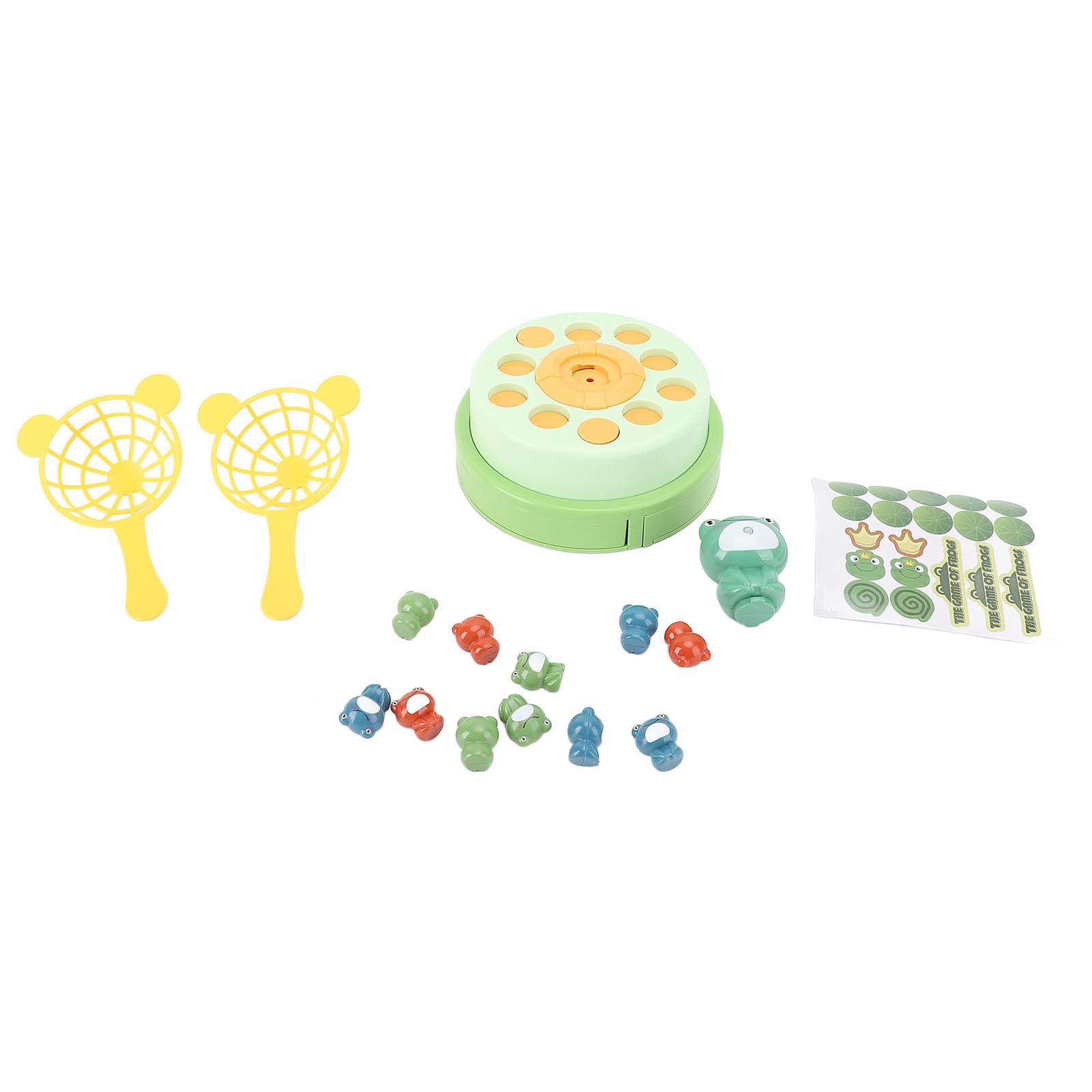 Interactive Frog Bounce Toy, Electronic Music Rotating Base with LED Lights Catch Game Portable Popping Visual Stimulation for Kids 3-8 Birthday Parties Family Gatherings Sensory