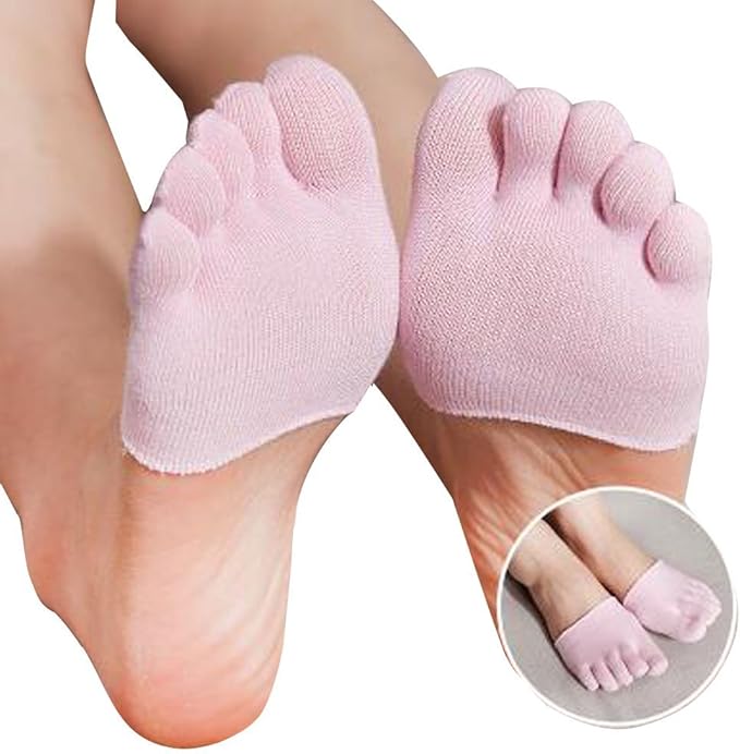 Only Faith Women’s Half Palm Toe Socks NoShow Socks High heel Sock, 5