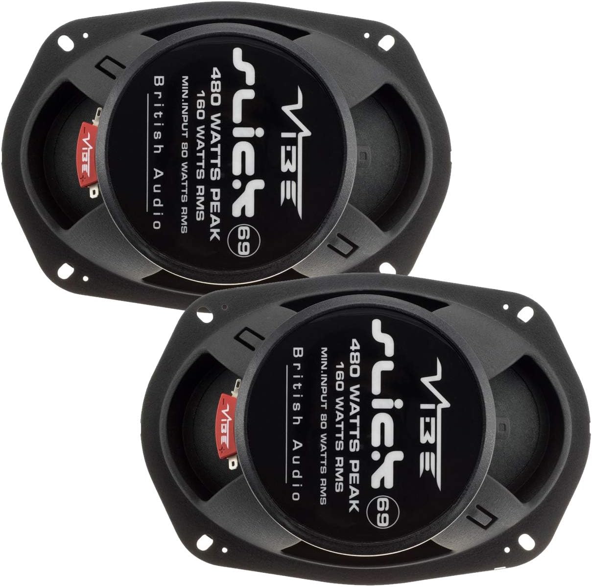 VIBE Slick 6" Car Audio 60w RMS 2 Way Coaxial Speaker W/Oversized