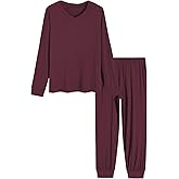 Latuza Women's Viscose Long Sleeves Top Jogger Pants Pajamas Set