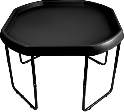 simpahome Black Mixing Play Tray with Height Adjustable Stand 100cm Diameter