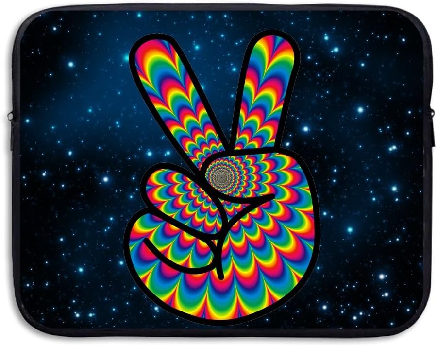 Psychedelic Peace Hippie Laptop Bag Tablet Case Shockproof Spill-Resistant Waterproof