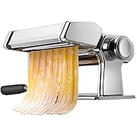 Pasta Machine, iSiLER 150 Roller Pasta Maker, 9 Adjustable Thickness Settings Noodles Maker with Washable Aluminum Alloy…