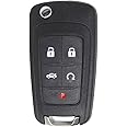 Keyless2Go Replacement for New Keyless Remote 5 Button Flip Car Key Fob Select Impala Malibu Cruze Equinox and Other Vehicles That Use FCC OHT01060512