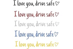 5PCS I Love You Drive Safe Car Sticker,I Love You Drive Safe Mirror Stickers,Car Window Decals for Women（Five colors）