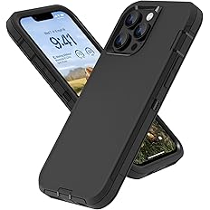 Sansunto for iPhone 13 Pro Max Case and 12 Pro Max Case, Full Body Protection Heavy Duty Shockproof Military Grade 3 in 1 Sil