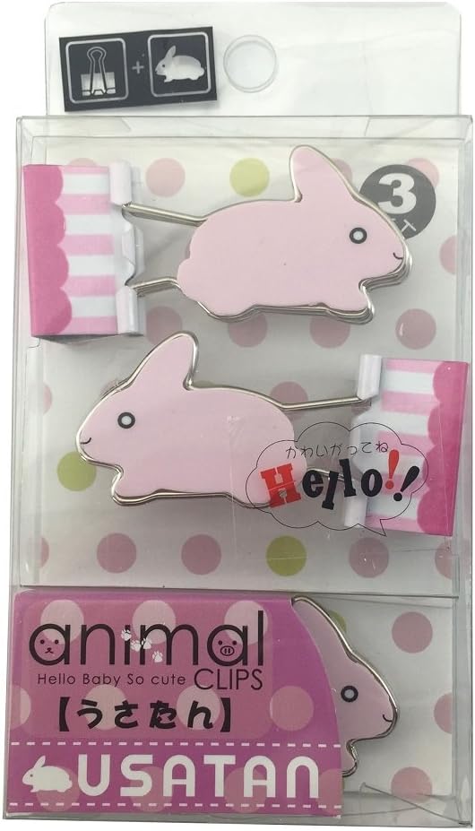SANKEI KIKOM Hello Baby so Cute Hello, Animal Paper Clips Usatan