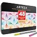 Arteza Fineliner Fine Point Pens, Fine Tip Markers 48 Assorted Colors (0.4mm Tips, Set of 48)