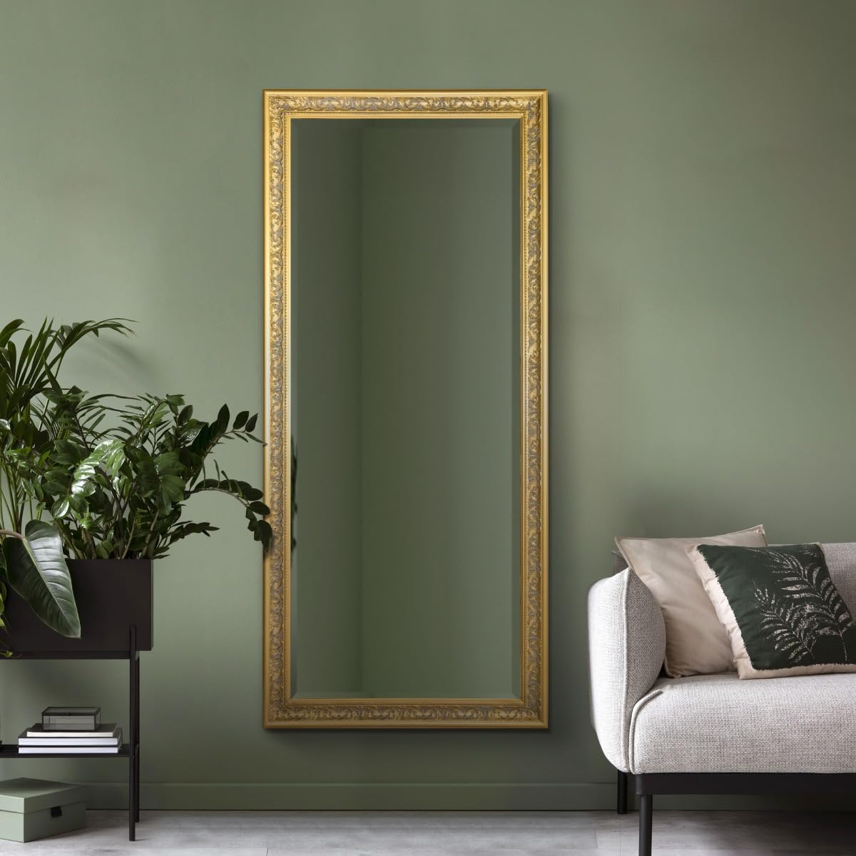 MirrorOutlet Large Shabby Chic Ornate Full Length Gold Wall Mirror 5ft3 x 2ft5,XY090, 160x73