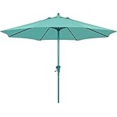 Sunnyglade 9FT Outdoor Patio Umbrella, Market Table Umbrella with 8 Sturdy Ribs and Crank System, Fade-resistant & Waterproof for Garden Backyard Poolside Deck