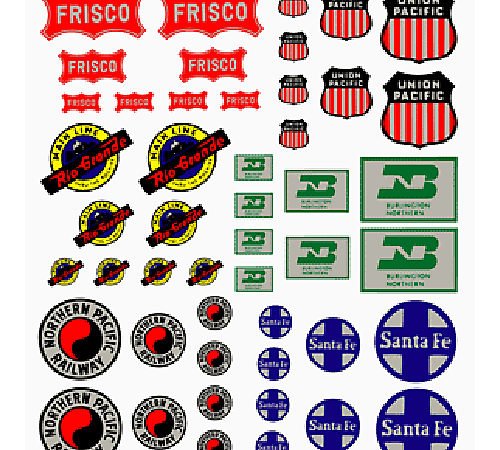 Railroad Heralds Dry Transfer Decals Woodland Scenics