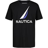 Nautica Boys Short Sleeve J-Class Logo Crew Neck T-Shirt, Soft, Comfortable, Relaxed Fit