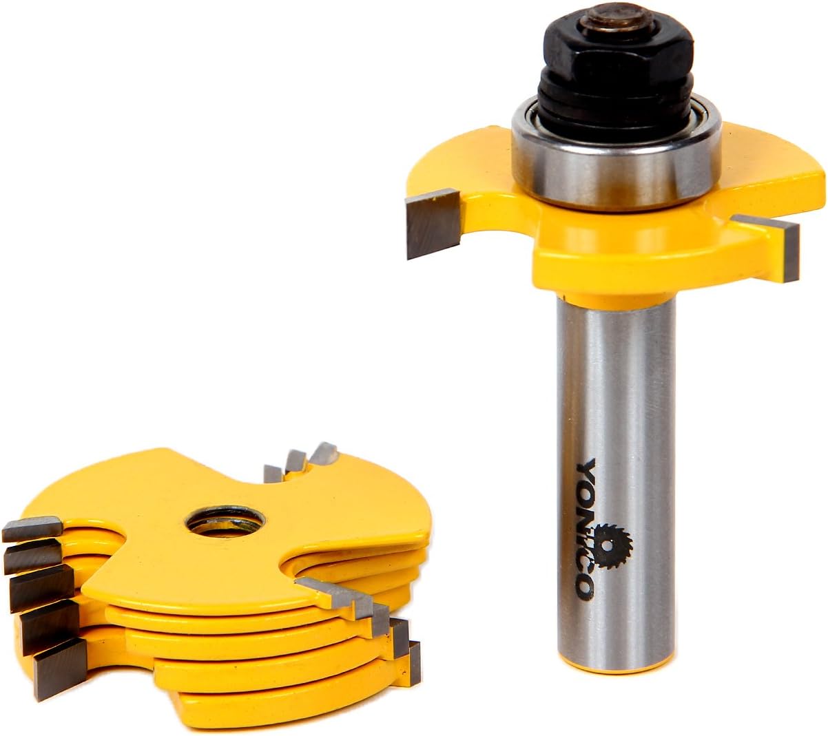 Yonico 14700 - Slot Cutter Router Bit Set, Slot Sizes: 1/16", 3/32", 1/8", 5/32", 3/16" & 1/4" - 1/2" Shank