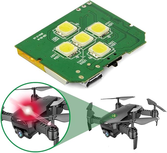 Drone Strobe, 5 Red Cree LEDs Drone Strobe for Night Anti