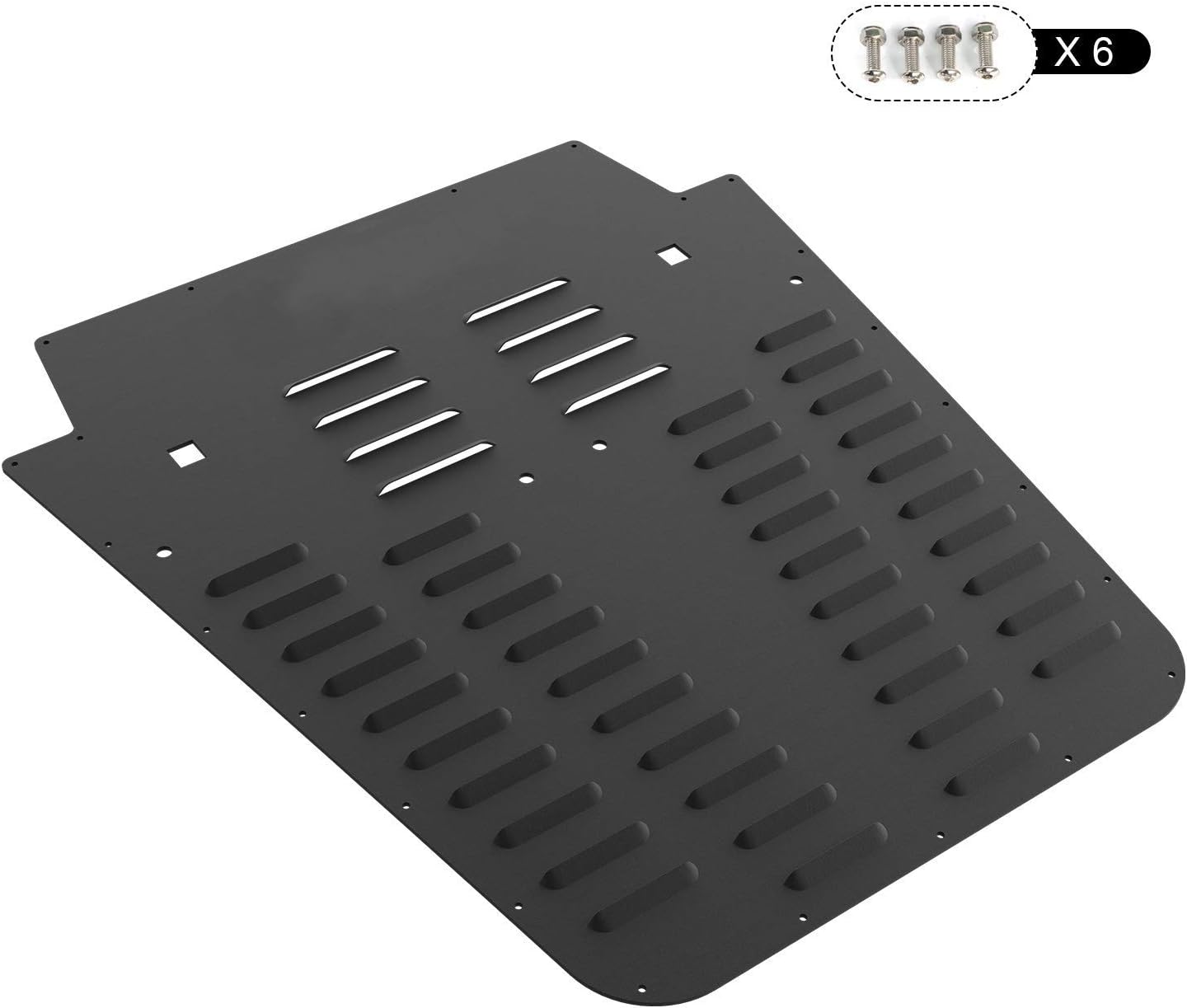 QuakeWorld Black Powder Coating Aluminum Alloy Vented Hood Louver Kit For 2013-2017 Jeep JK