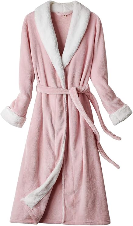 bademantel damen rosa flauschig