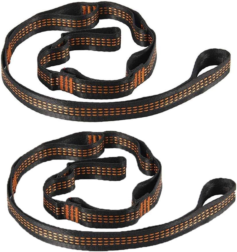 Hammock Straps 2 Pack Heavy Duty 2M – Adjustable Tree Hanging Straps with Extension Loops for Camping Hammocks, Yoga Swings & Outdoor Hammock Suspension System