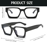 YAMEIZE Blue Light Blocking Glasses Square Eyeglasses for Men & Women view 4