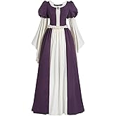 CR ROLECOS Renaissance Dresses for Women Medieval Victorian Maxi Dress Renaissance Costume