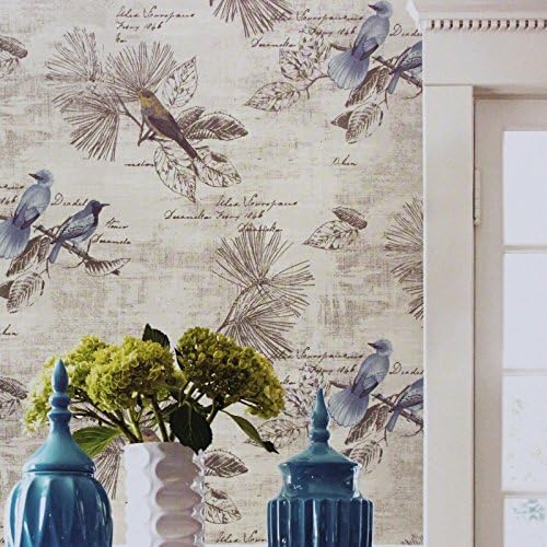 WDragon Self Adhesive Decorative Paper Wallpaper Furniture Stickers Wallpaper Cabinets Wardrobe Shelf Liners,45cm X 250cm (Blue Bird) - Image 4