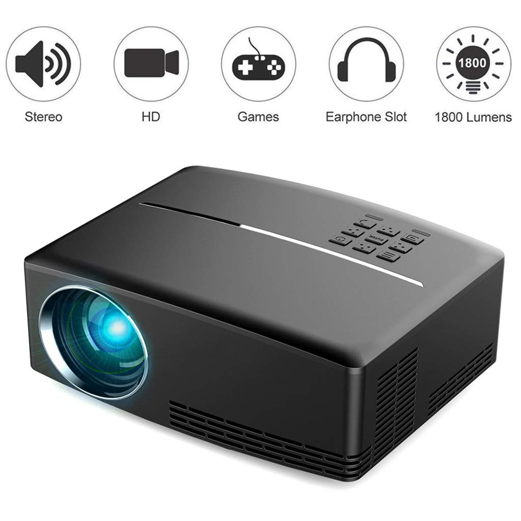 XSWE Mini proyector de Video, 1800 lúmenes LED portátil Multimedia ...