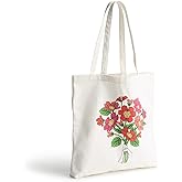 Vera Bradley Women's Disney Cotton Woodlark Tote Bag, Mickey Meadow Bouquet, One Size