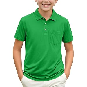 Ayolanni Boys Polo Shirt Short Sleeve Button up Collared Shirts Athletic Golf Youth Teen Boy School Uniform Kids Clothes
