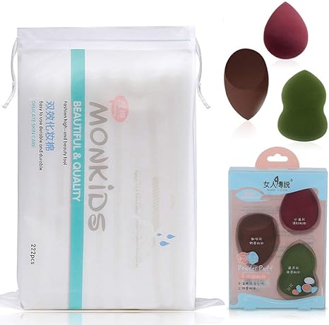 Amazon Co Jp クレンジングコットン厚手圧着点圧着脱脂綿 美白卵222枚 Color 222p Size 3 Packs 3 Beauty Eggs ホーム キッチン