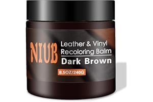 NIUB Leather Recoloring Balm, 8.5Oz Dark Brown Leather Color Restorer, Leather Scratch Remover, Leather Restorer for Couches,Furniture,Leather Shoes, Leather Couch Paint, Quick Dry Leather Balm