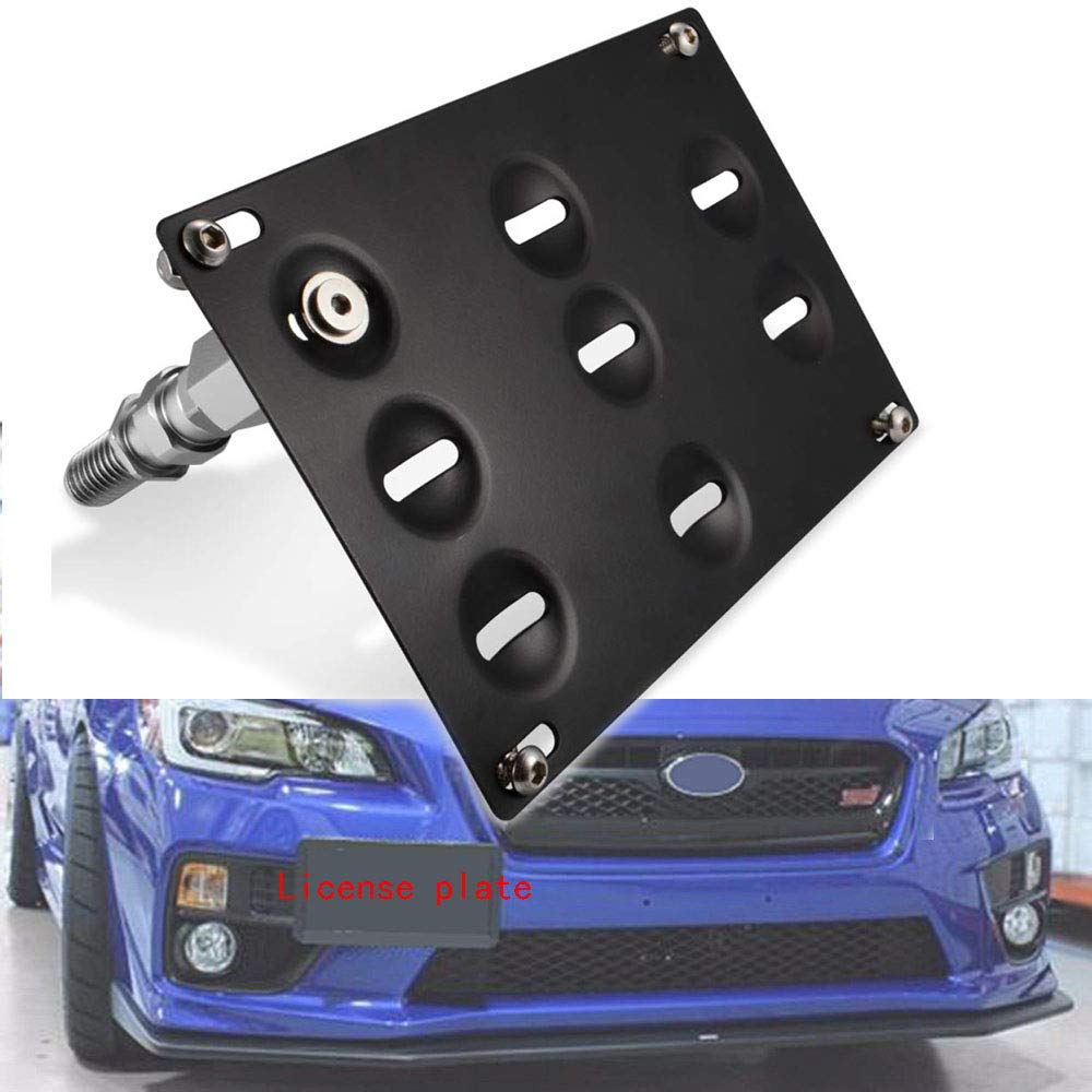 Photo 1 of JDM Style Front Bumper Tow Hook License Plate Mounting Bracket Holder Adapter Relocator for 2013-2021 Scion FR-S Subaru BRZ(Black)