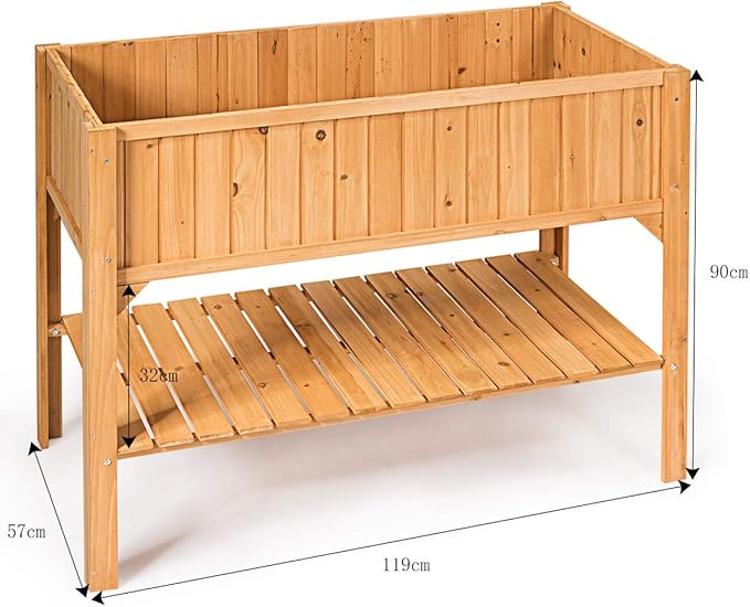 vengaconmigo Huerto Urbano Madera Mesa de Cultivo con Estante de ...