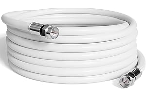 THE CIMPLE CO Coaxial Cable, 75 FT, RG6, Coax, TV Wire, Flexible, Indoor/Outdoor, Cable for High-Speed Internet, Dual Shielded, CATV, UV Resistant, CL2 Rated, 22 Meters, White