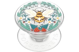 ​​​​PopSockets Phone Grip with Expanding Kickstand, Adhesive Grip, Cute PopSockets - Translucent Bee Boho