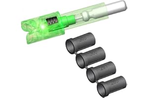 Lzwow 6PCS Lighted Nocks Universal Fit for Crossbow Bolts with .285”/.297”/.300”/.305” Bushings Half-Moon Light up Knocks