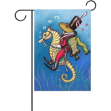 Amazon Com Starojun Hand Draw Frog Riding On Seahorses