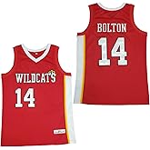 FieldFames Youth Troy Bolton 14 Basketball Jersey East High School for Kids Musical Dance Stage Performance Uniform