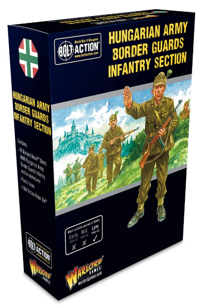 Warlord Games Hungarian Army Border Guards Infantry Section 28mm Scale Miniatures for Bolt Action Highly Detailed World War 2 Miniatures
