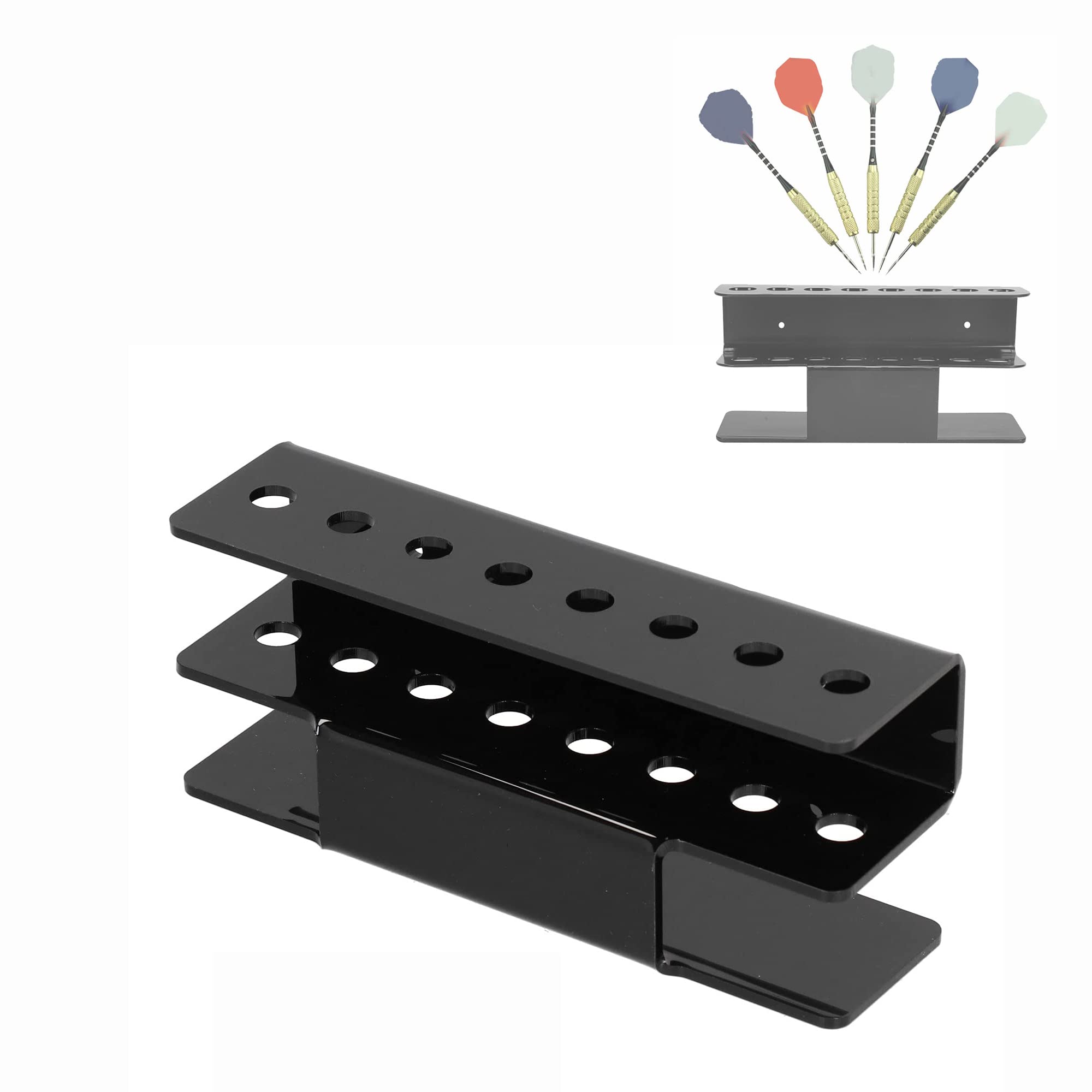 8 Darts Display, Darts Rack, Dart Stand Display Holder, Darts Display Station for Fitness Room Training, Black