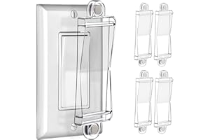 Magnetic Light Switch Guard Cover- PSZEZNZ Light Switch Outlet Covers for Flat Modern Wall Switches-Child Safety Protection(Clear,4 Piece)
