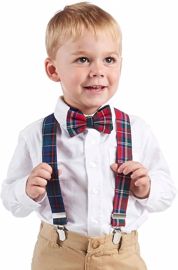 Mud Pie Boys' Baby Bow Tie & Suspender Set
