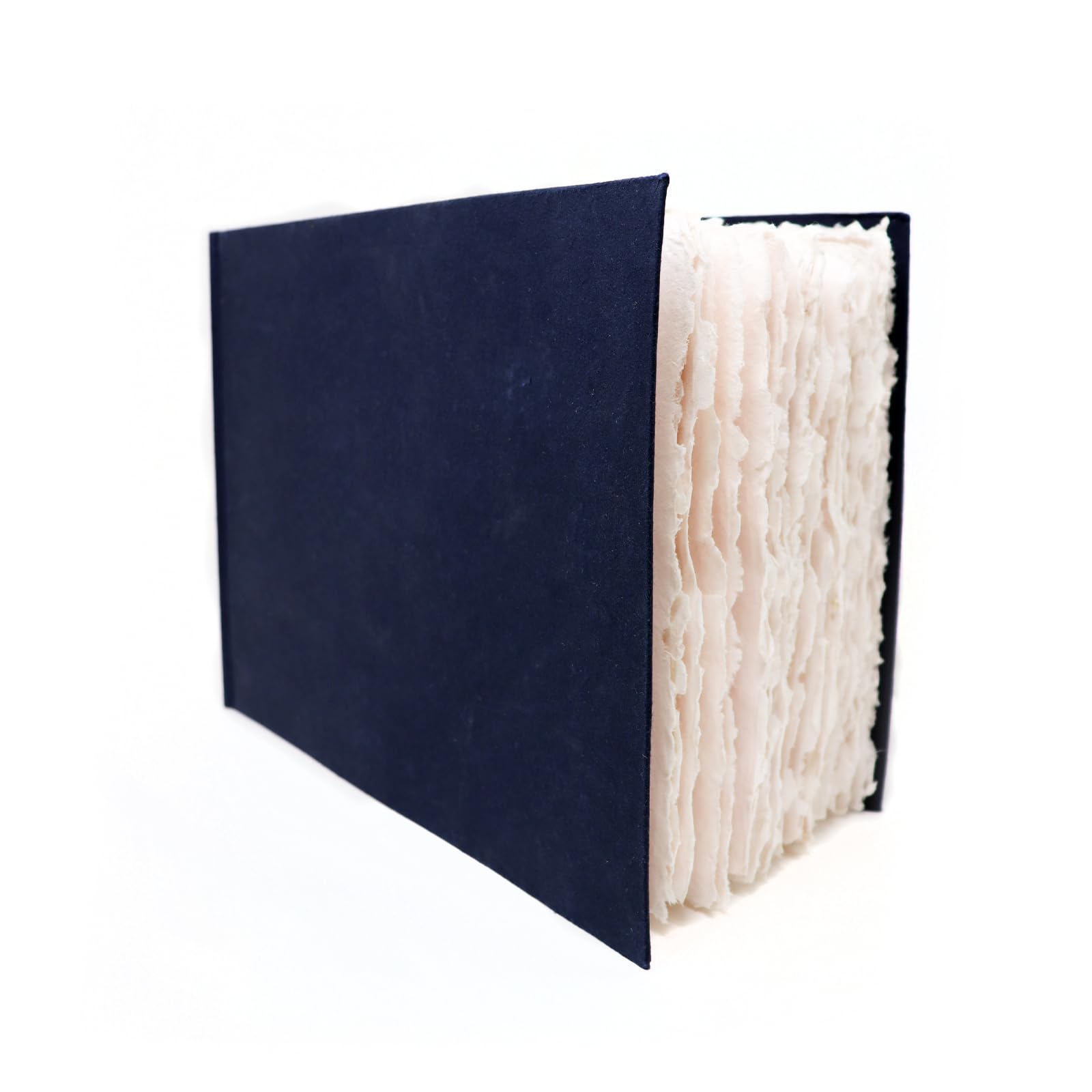 Artway Indigo - Cotton Rag Paper Sketchbook - A4 Landscape - 70 Sides/35 Pages of 250gsm Mid Texture 100% Cotton Rag Paper - 100% Handmade