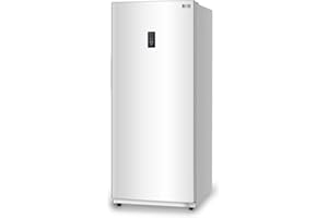 BLACK+DECKER 14 Cu. Ft. Convertible Freezer Refrigerator, Upright Freezer with Glass Shelves, ENERGY STAR rated, Frost Free, BUC1400XW, White